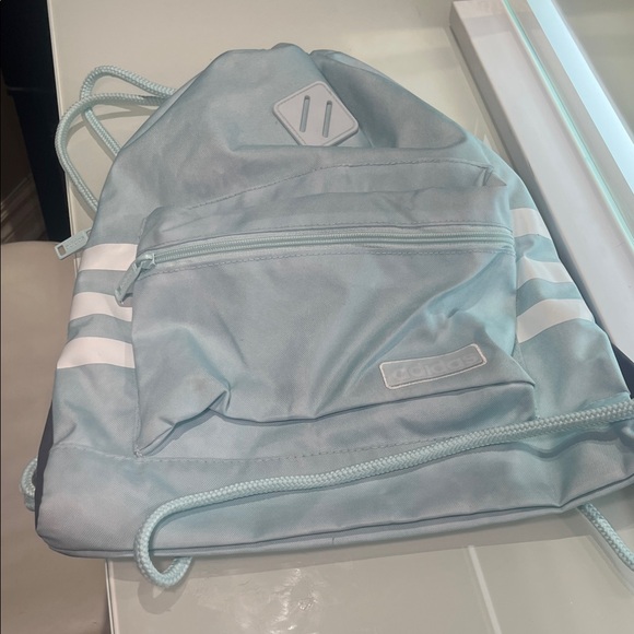 Adidas Light Blue Drawstring Backpack - Picture 5 of 7